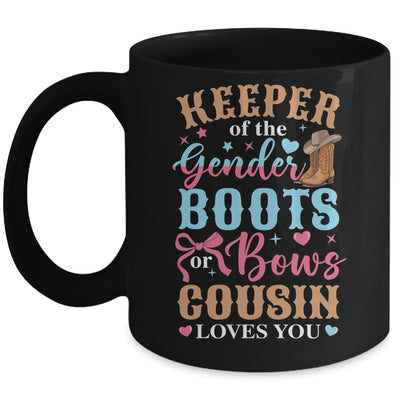 Boots Or Bows Cousin Loves You Gender Reveal Family Matching Mug | teecentury