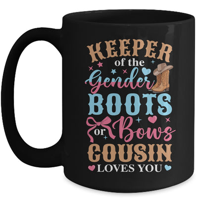 Boots Or Bows Cousin Loves You Gender Reveal Family Matching Mug | teecentury