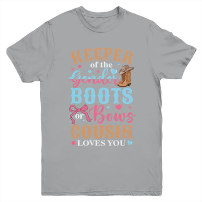 Boots Or Bows Cousin Loves You Gender Reveal Family Matching Youth Shirt | teecentury