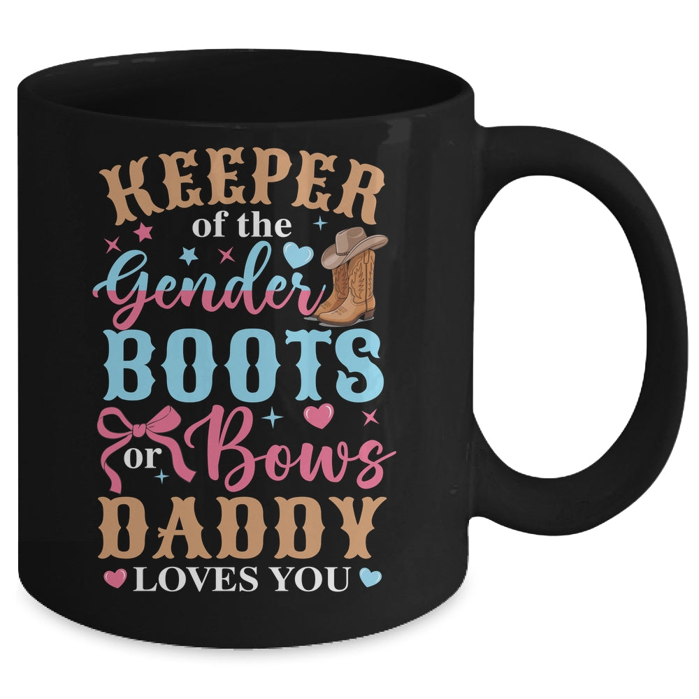 Boots Or Bows Daddy Loves You Gender Reveal Family Matching Mug | teecentury