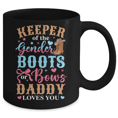 Boots Or Bows Daddy Loves You Gender Reveal Family Matching Mug | teecentury