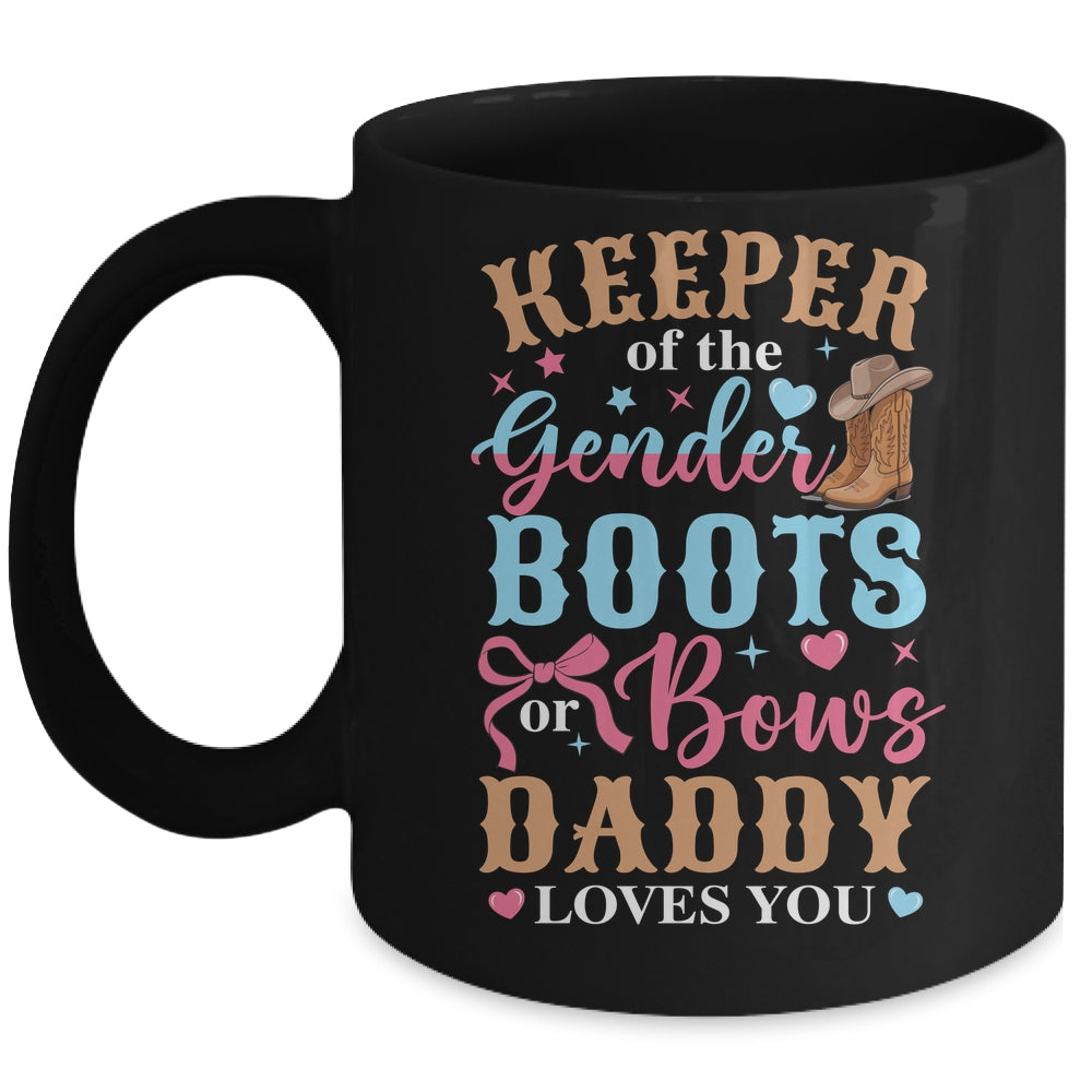 Boots Or Bows Daddy Loves You Gender Reveal Family Matching Mug | teecentury