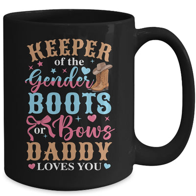 Boots Or Bows Daddy Loves You Gender Reveal Family Matching Mug | teecentury