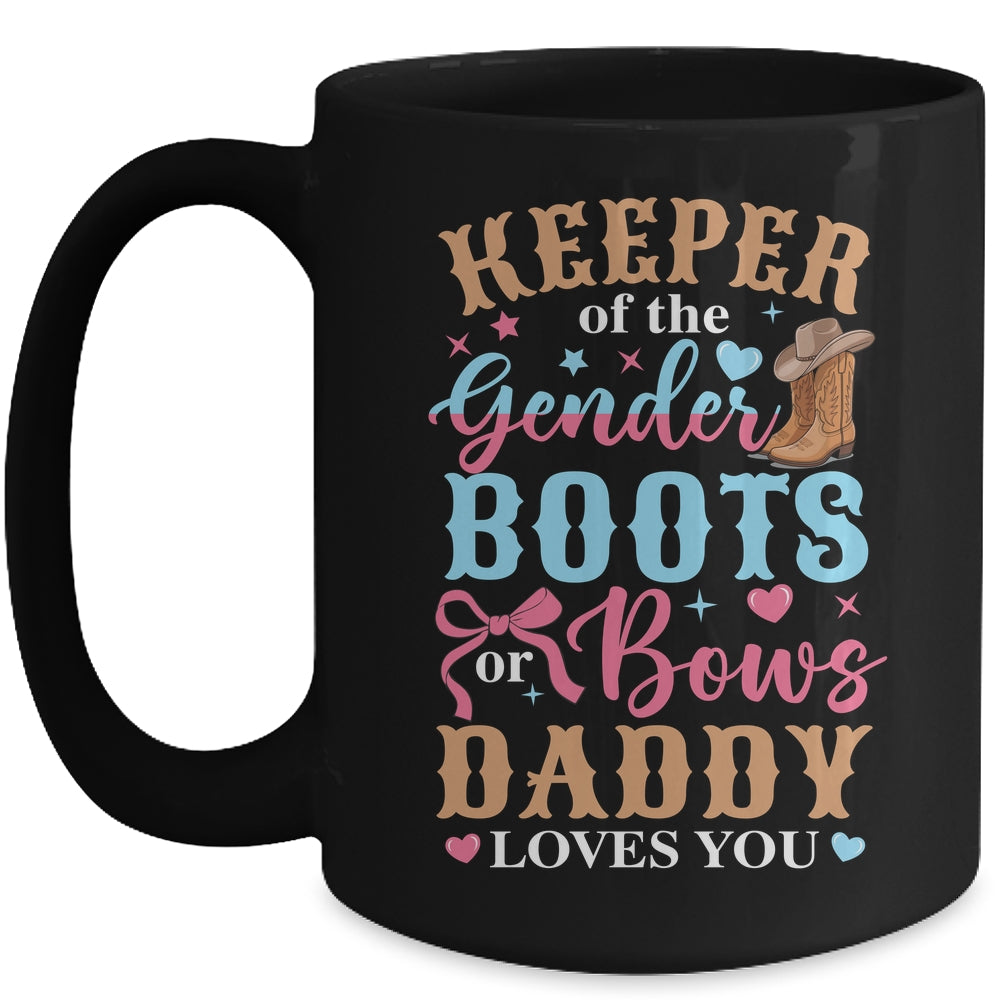 Boots Or Bows Daddy Loves You Gender Reveal Family Matching Mug | teecentury