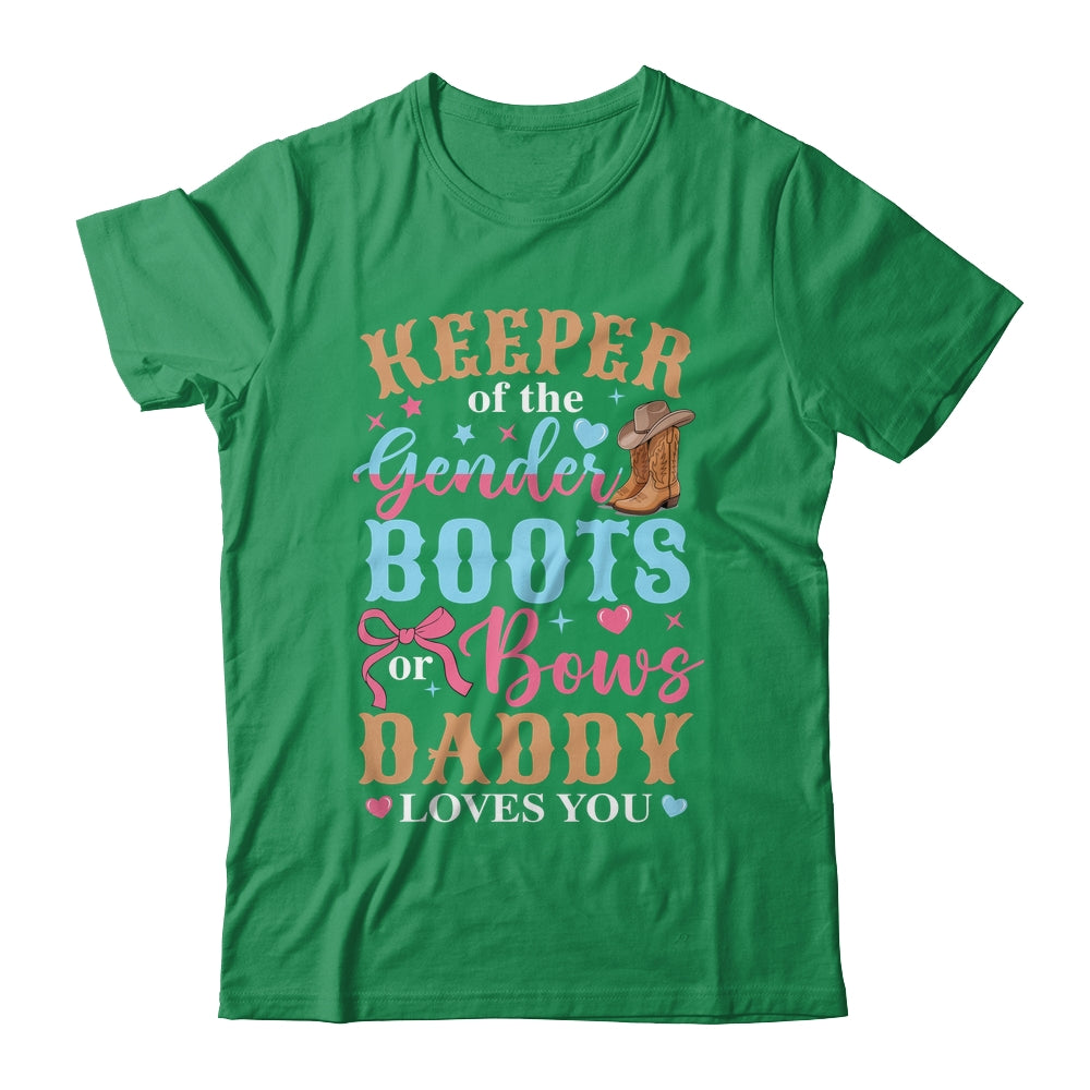 Boots Or Bows Daddy Loves You Gender Reveal Family Matching Shirt & Hoodie | teecentury