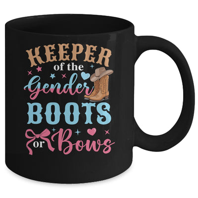 Boots Or Bows Gender Keeper Of The Gender Reveal Outfit Mug | teecentury