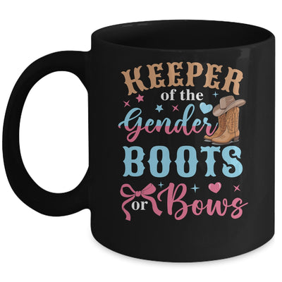 Boots Or Bows Gender Keeper Of The Gender Reveal Outfit Mug | teecentury
