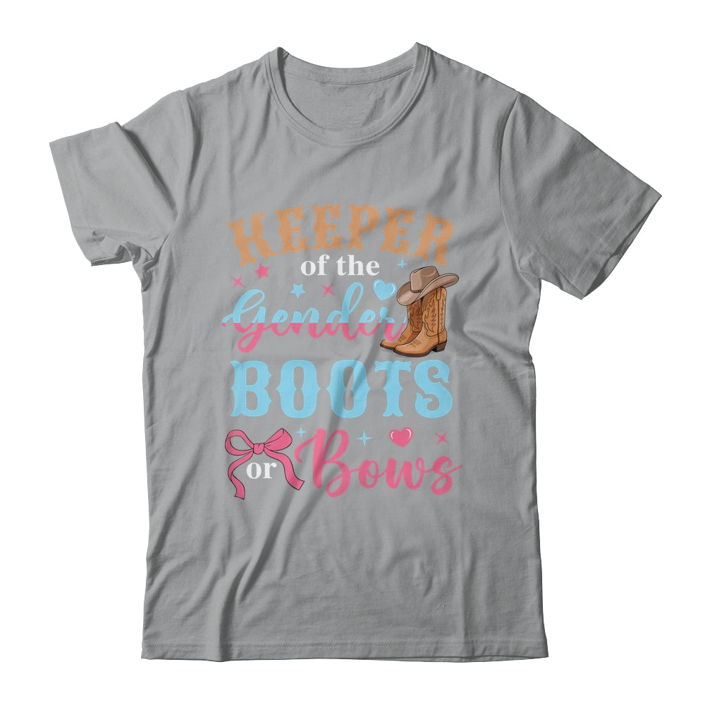 Boots Or Bows Gender Keeper Of The Gender Reveal Outfit Shirt & Hoodie | teecentury