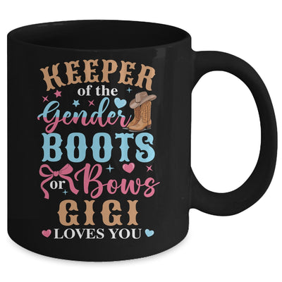 Boots Or Bows Gigi Loves You Gender Reveal Family Matching Mug | teecentury