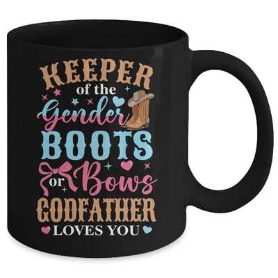 Boots Or Bows Godfather Loves You Gender Reveal Family Matching Mug | teecentury