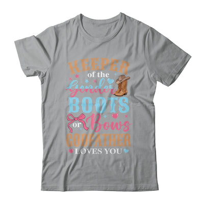 Boots Or Bows Godfather Loves You Gender Reveal Family Matching Shirt & Hoodie | teecentury