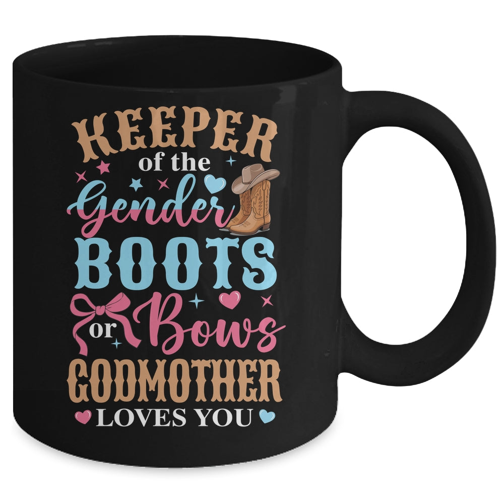 Boots Or Bows Godmother Loves You Gender Reveal Family Matching Mug | teecentury