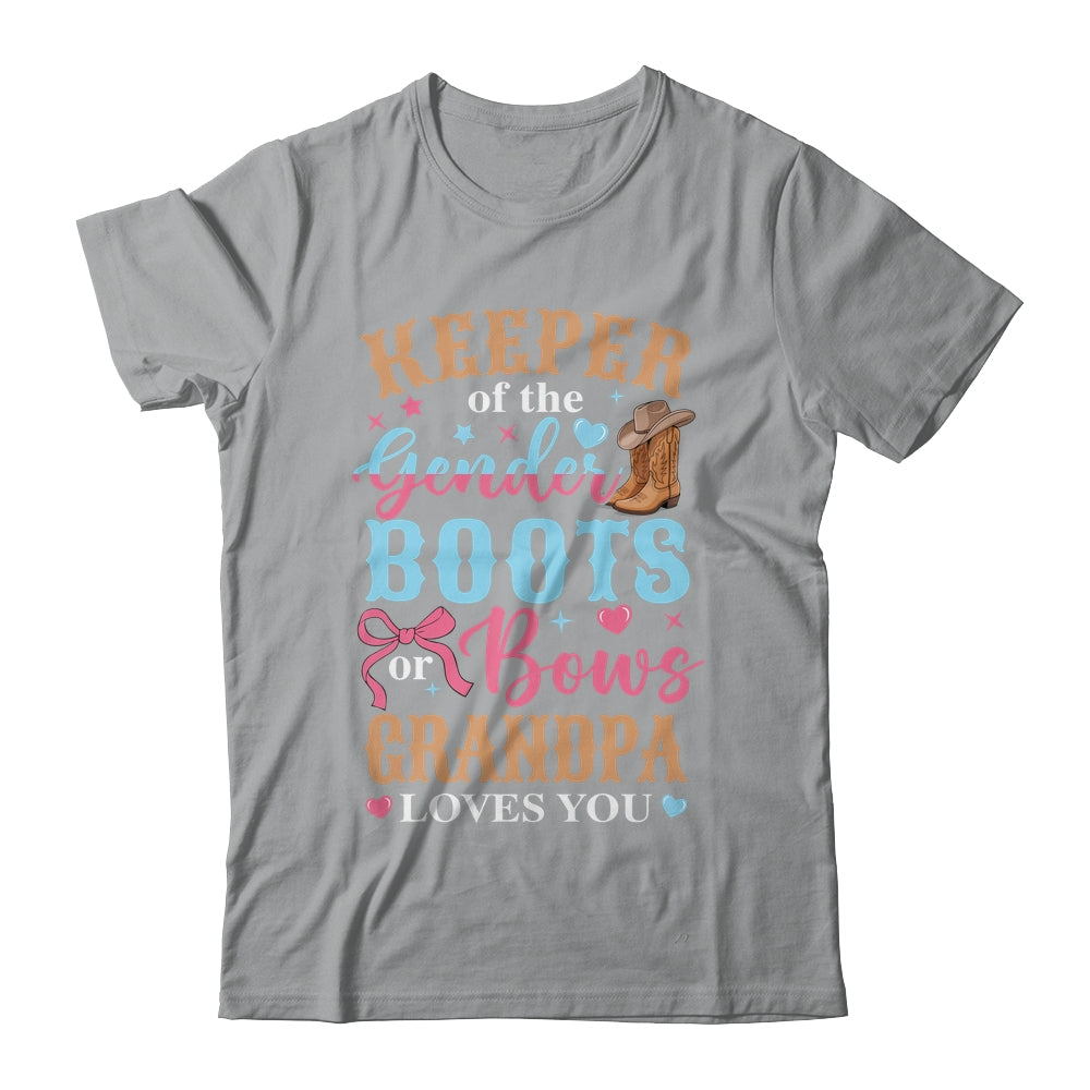 Boots Or Bows Grandpa Loves You Gender Reveal Family Matching Shirt & Hoodie | teecentury