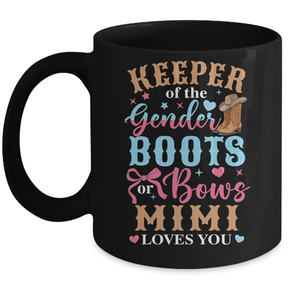 Boots Or Bows Mimi Loves You Gender Reveal Family Matching Mug | teecentury