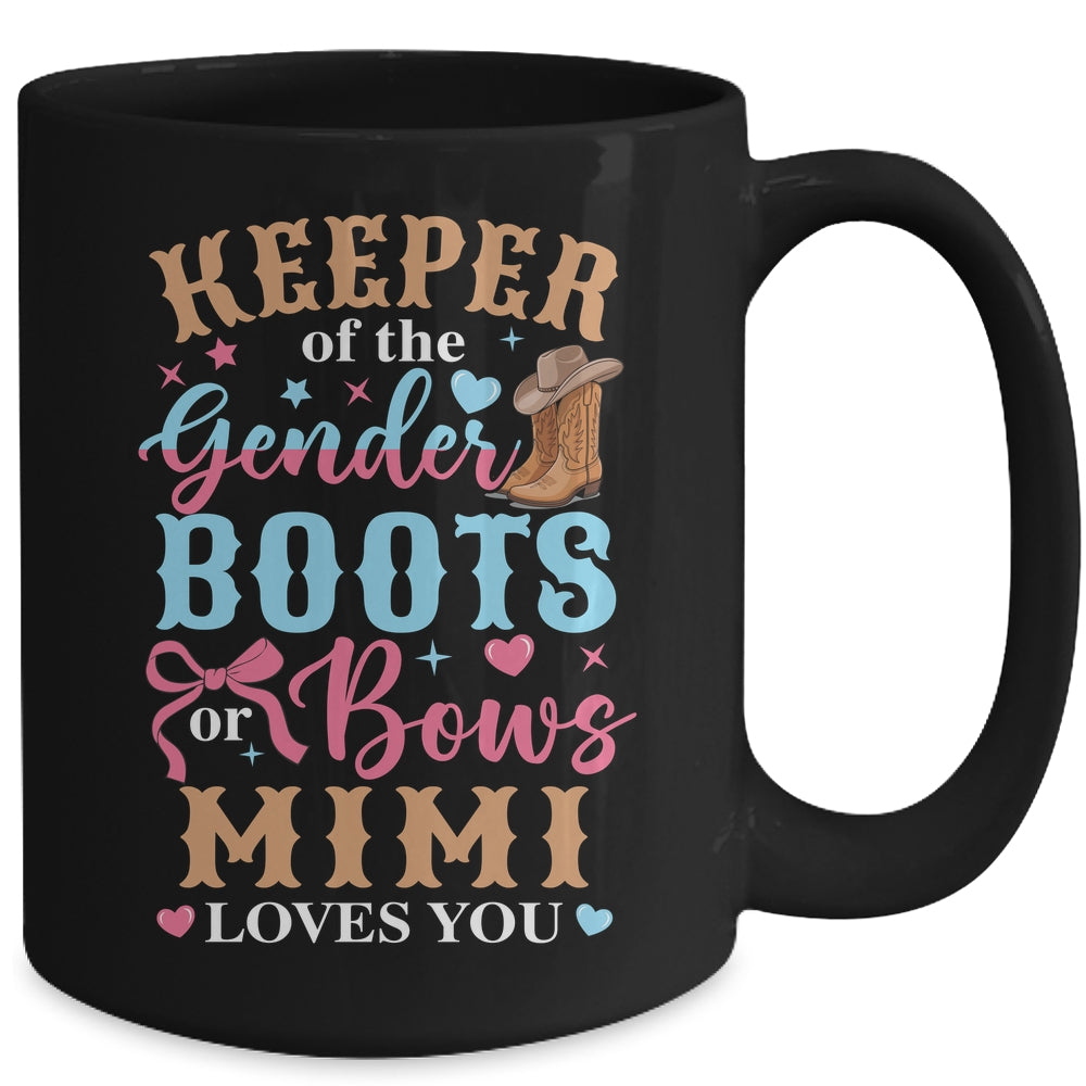 Boots Or Bows Mimi Loves You Gender Reveal Family Matching Mug | teecentury