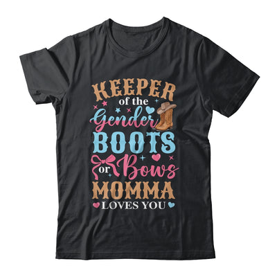 Boots Or Bows Momma Loves You Gender Reveal Family Matching Shirt & Hoodie | teecentury