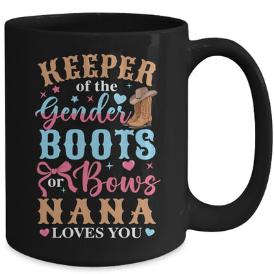 Boots Or Bows Nana Loves You Gender Reveal Family Matching Mug | teecentury