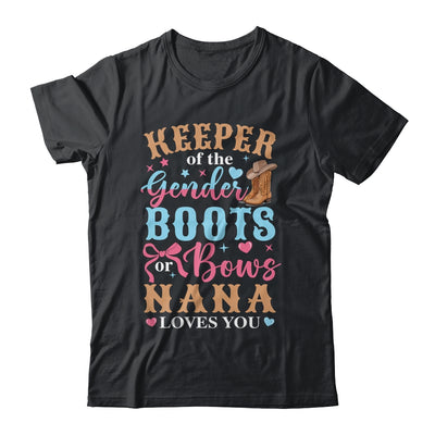 Boots Or Bows Nana Loves You Gender Reveal Family Matching Shirt & Hoodie | teecentury