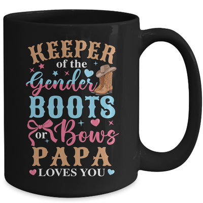 Boots Or Bows Papa Loves You Gender Reveal Family Matching Mug | teecentury