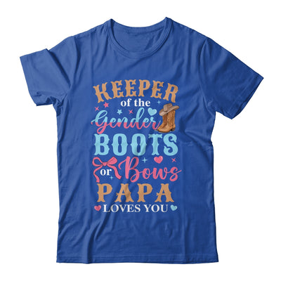 Boots Or Bows Papa Loves You Gender Reveal Family Matching Shirt & Hoodie | teecentury