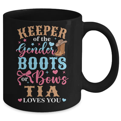 Boots Or Bows Tia Loves You Gender Reveal Family Matching Mug | teecentury