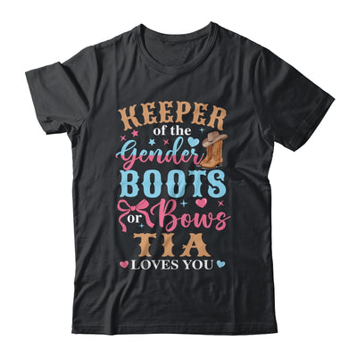 Boots Or Bows Tia Loves You Gender Reveal Family Matching Shirt & Hoodie | teecentury
