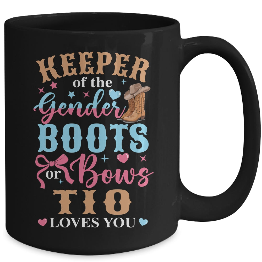 Boots Or Bows Tio Loves You Gender Reveal Family Matching Mug | teecentury