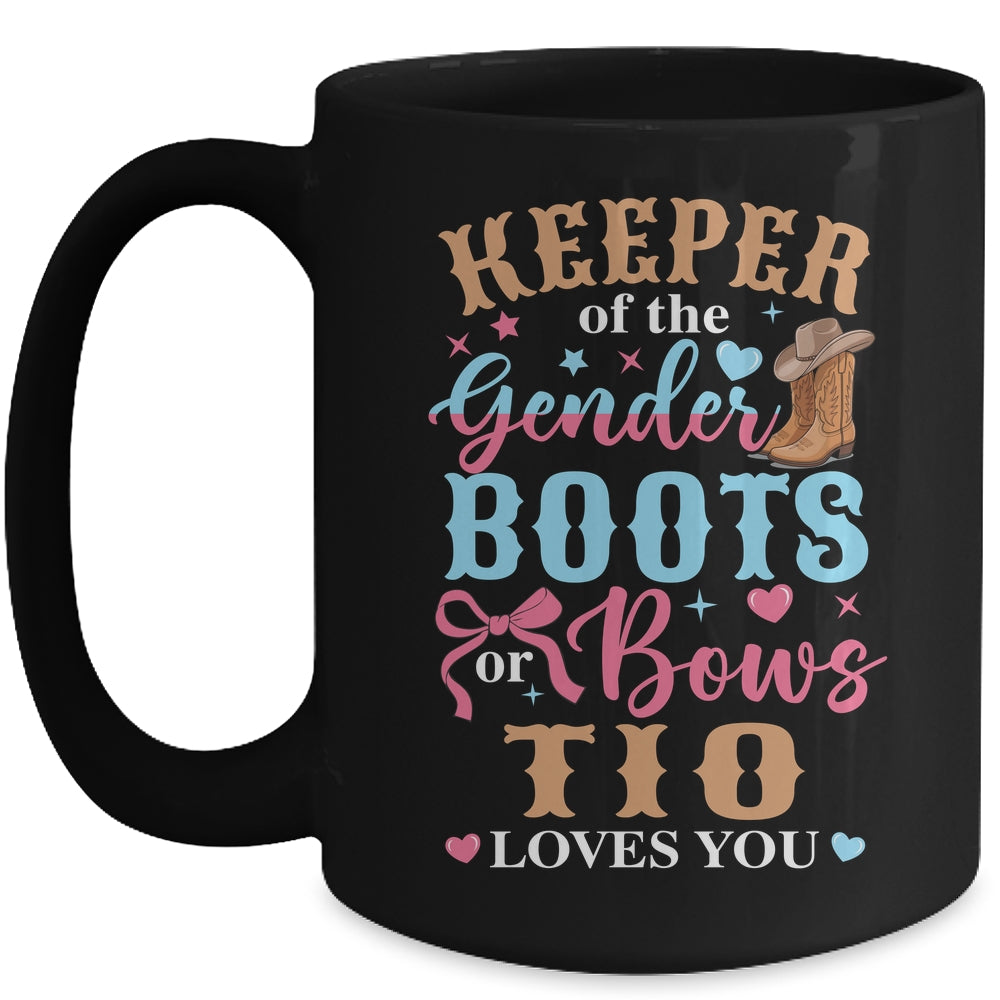 Boots Or Bows Tio Loves You Gender Reveal Family Matching Mug | teecentury