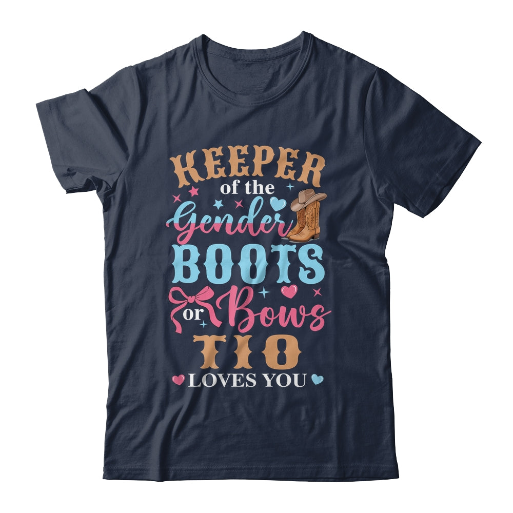 Boots Or Bows Tio Loves You Gender Reveal Family Matching Shirt & Hoodie | teecentury