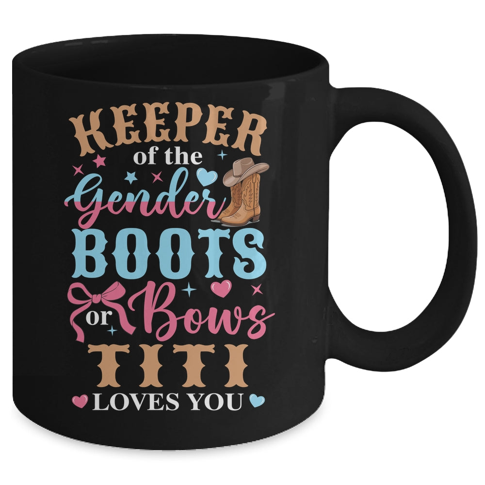 Boots Or Bows Titi Loves You Gender Reveal Family Matching Mug | teecentury