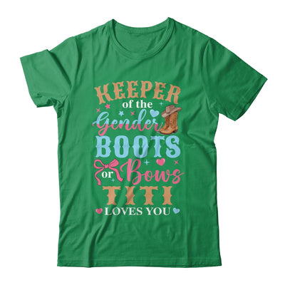 Boots Or Bows Titi Loves You Gender Reveal Family Matching Shirt & Hoodie | teecentury