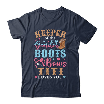 Boots Or Bows Titi Loves You Gender Reveal Family Matching Shirt & Hoodie | teecentury