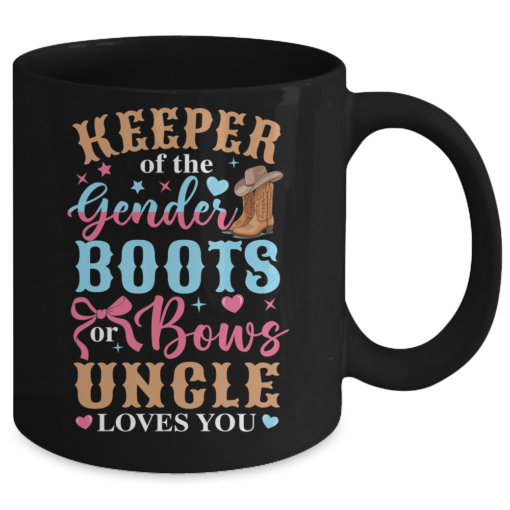 Boots Or Bows Uncle Loves You Gender Reveal Family Matching Mug | teecentury