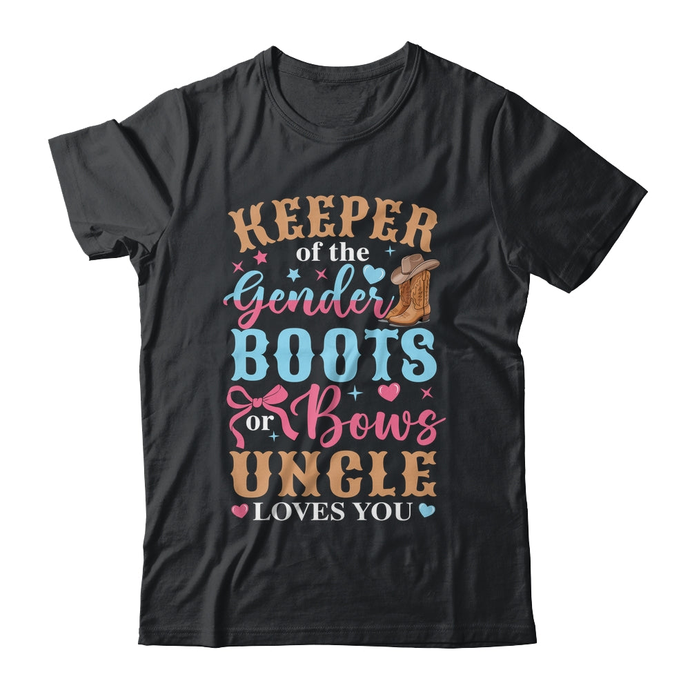 Boots Or Bows Uncle Loves You Gender Reveal Family Matching Shirt & Hoodie | teecentury