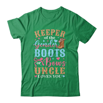 Boots Or Bows Uncle Loves You Gender Reveal Family Matching Shirt & Hoodie | teecentury