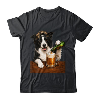 Border Collie Drinking Beer Funny Dog Mem Fathers Day Shirt & Hoodie | teecentury