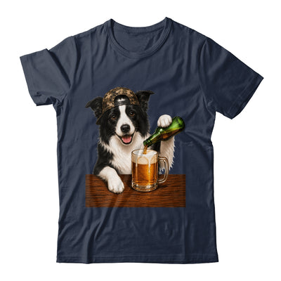 Border Collie Drinking Beer Funny Dog Mem Fathers Day Shirt & Hoodie | teecentury
