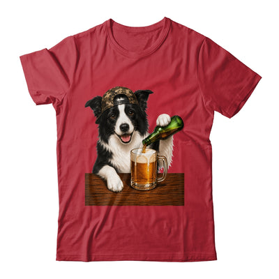 Border Collie Drinking Beer Funny Dog Mem Fathers Day Shirt & Hoodie | teecentury