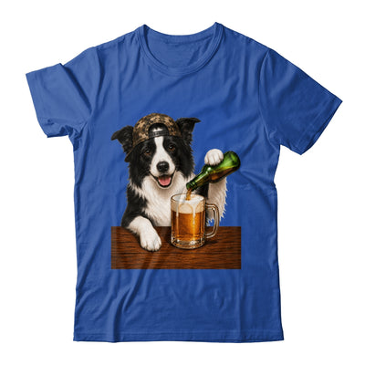 Border Collie Drinking Beer Funny Dog Mem Fathers Day Shirt & Hoodie | teecentury