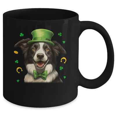 Border Collie St Patricks Day Leprechaun Shamrock Irish Mug | teecentury