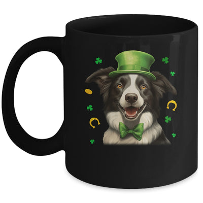 Border Collie St Patricks Day Leprechaun Shamrock Irish Mug | teecentury