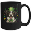 Border Collie St Patricks Day Leprechaun Shamrock Irish Mug | teecentury