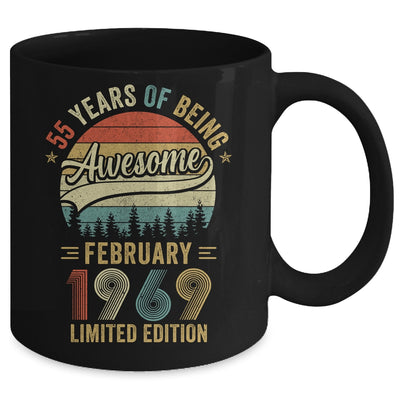 Born February 1969 55th Birthday Vintage 1969 55 Year Old Mug | teecentury