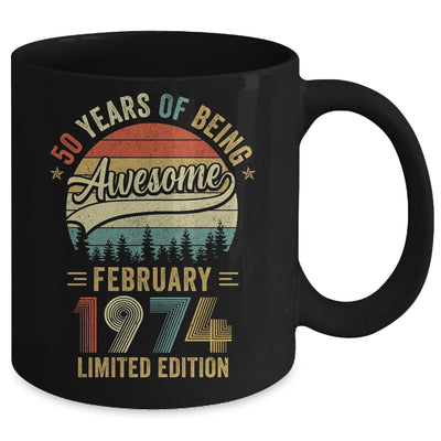 Born February 1974 50th Birthday Vintage 1974 50 Year Old Mug | teecentury