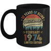 Born February 1974 50th Birthday Vintage 1974 50 Year Old Mug | teecentury