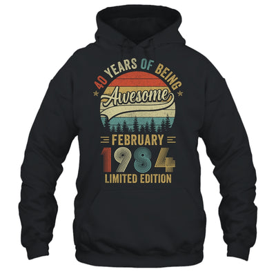 Born February 1984 40th Birthday Vintage 1984 40 Year Old Shirt & Hoodie | teecentury