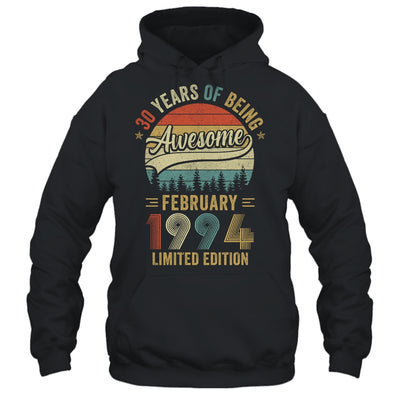 Born February 1994 30th Birthday Vintage 1994 30 Year Old Shirt & Hoodie | teecentury