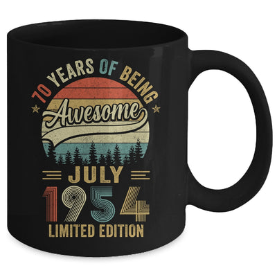 Born July 1954 70th Birthday Vintage 1954 70 Year Old Mug | teecentury