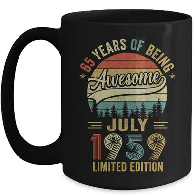 Born July 1959 65th Birthday Vintage 1959 65 Year Old Mug | teecentury