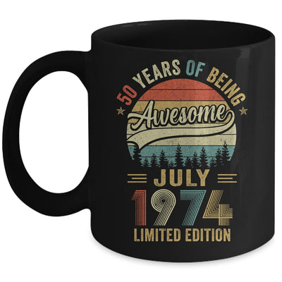 Born July 1974 50th Birthday Vintage 1974 50 Year Old Mug | teecentury